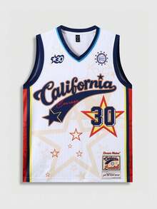 ROMWE MEN Street Life Boys' Random Print Sleeveless Tank Top