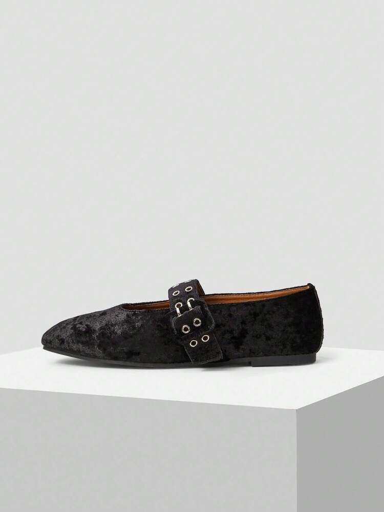VINTAGE FLANNEL MARY JANE BALLET FLATS