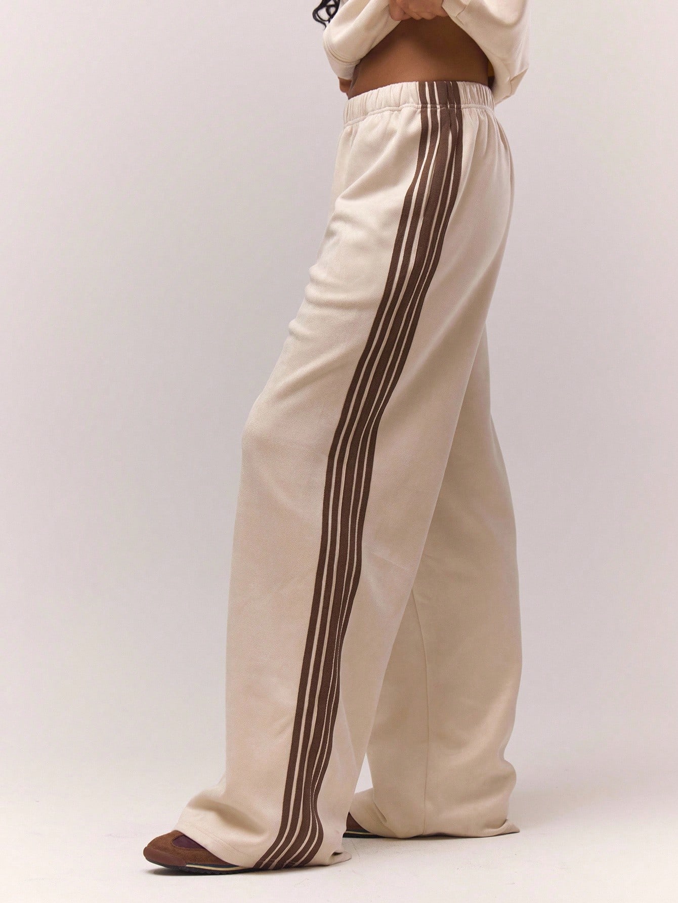 Wide Leg Stripe Joggers