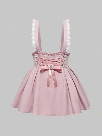 EDITION Plus Size Cute Lace-Up Elegant Jumpsuit Dress