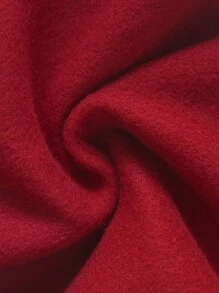 SHEIN Playful Pals 2 件套男婴春秋季套装，酒红色圆领长袖上衣搭配同色裤子，饰有小熊刺绣，休闲