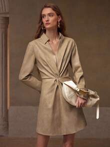 MOTF PREMIUM TWIST ZIPPER DRESS