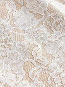 SHEIN MOD Plus Size 2 Pieces Set : White Lace Patchwork Apricot Vest And Long Pants, Elegant For Commuting And Everyday Wear,Teacher Outfits For Women,Back To School Clothes - Apricot - View 7