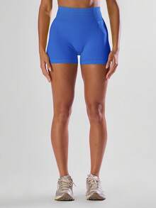 Musera Sport High Waist Mini Shorts Active Comfy Workout Gym Running Run Clubpadel, Tennis, Pickleball Yoga Pilates Fitness Fall Daily Casual - Royal Blue - View 3