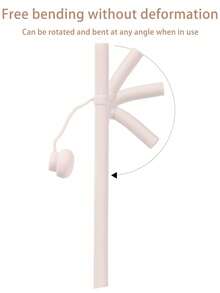 1pc Replacement 12 Inch Long Silicone Straw With Straw Cover,Compatible With 40 Oz 30 Oz Cup Tumbler,Reusable Silicone Straw