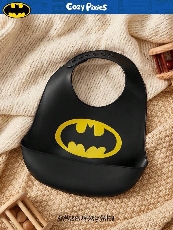 Cozy Pixies BATMAN X Cozy Pixies Baby Bat Pattern Cute Bib For Everyday Wear