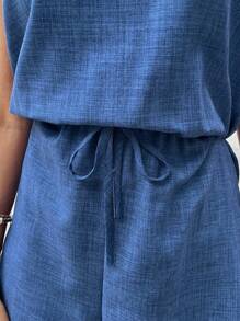 Breezaya 度假休闲无袖松紧腰连体裤