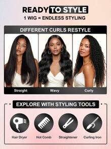 ALL READY WIG Upgraded 13x6 Glueless Lace Frontal Wig Body Wave Pre-Cut Ear-To-Ear Lace Skin Melted Natural Black With Pre-Plucked Hairline Human Hair Wigs - SNatural - View 12