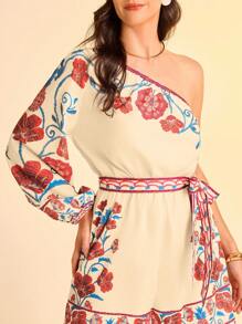 CAJUNI 女式碎花肩带休闲连体裤 - 彩色 - 查看 5