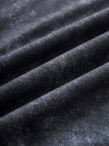 Discovery X SHEIN 青少年男童休闲老虎图案圆领短袖宽松T恤，夏季