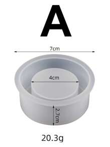 增强多孔圆形烛台模具，水泥石膏圆形烛台，硅胶烛台模具