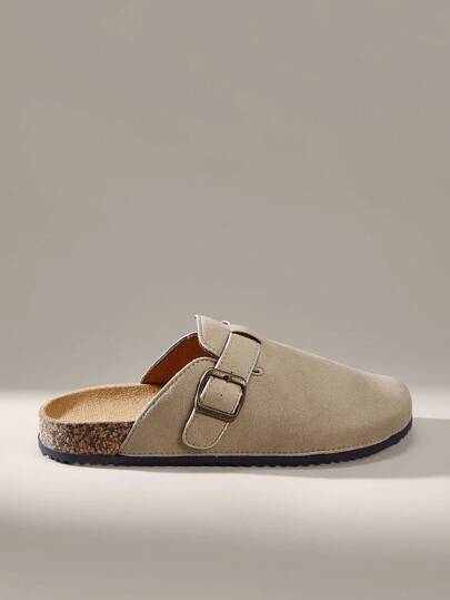Solecia Men's Casual Suede Slip-On Mule Slippers For Christmas