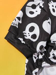 PETSIN Monos de esqueleto negro para mascotas en Halloween