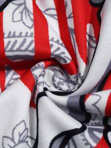 ROMWE MEN Street Life 男士夏季时尚骷髅手印花抽绳腰部双腰带短裤 - 彩色 - 查看 5