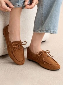 Rosivie Giày bệt đi làm đa năng thường ngày dành cho nữ - màu nâu - Xem 2