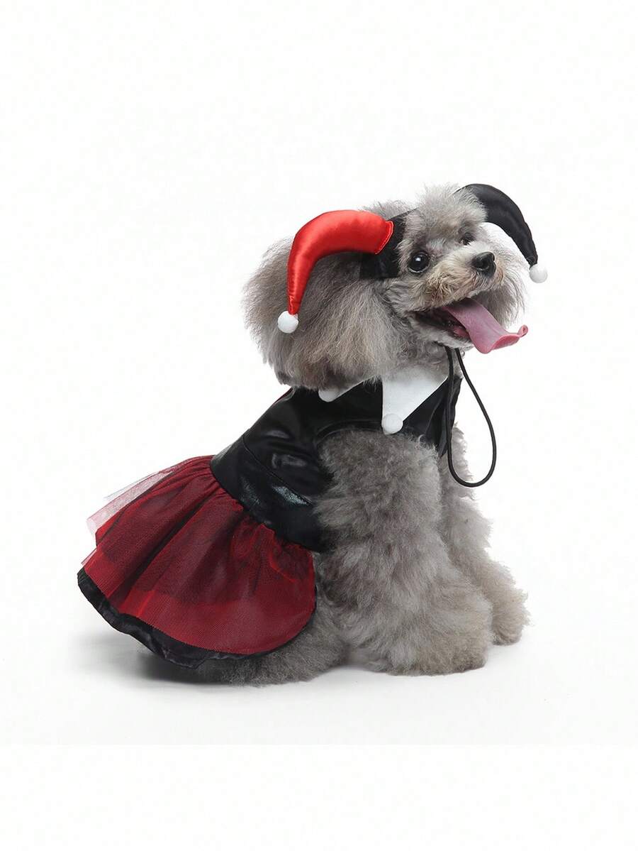 PETSIN Halloween Clown Girl Cosplay Costume, Sleeping Witch,Cute For Pets