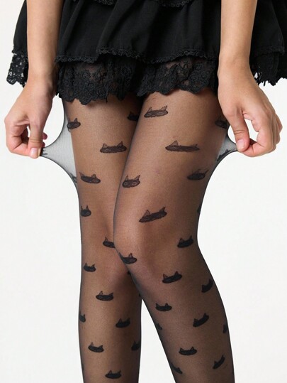 Grunge Punk 1pc Cute Cartoon Women Pantyhose/Tights/Leggings
