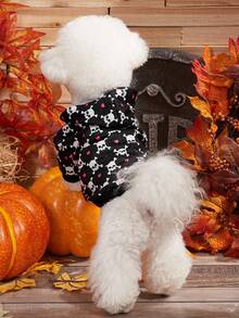 PETSIN Halloween Black Heart Skull Pet Sweatshirt - Multicolor - View 5