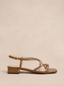 Rosivie 女士黑色方头绑带金属铆钉扣鞋，时尚学生通勤夏季万圣节派对高跟鞋