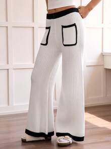 Hanevo Women's Fashionable, Versatile, Popular High-Quality Knit Pants, Autumn/Winter