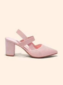 CUCCOO BASICS CUCCOO Summer Fashion Versatile Minimalist High Heel Pumps - Pink - View 3