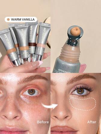 Anti-Cernes RafraîChissant Bright Eyes-Vanille Chaude Applicateur MéTallique RafraîChissant Anti-Cernes Liquide Mat Couverture Longue DuréE Correcteur De Couleur éClaircissant Anti-Cernes Ultra-Hydratant Et LéGer Anti-Cernes NoëL Hiver Marque Beauté Visage Maquillage CosméTique Pour Femmes Filles Parfait Pour Hiver IdéAl Pour Y2K ÉLéGant Mode Adapté Pour Anniversaire Cadeau FêTe PrêT Meilleure Couleur