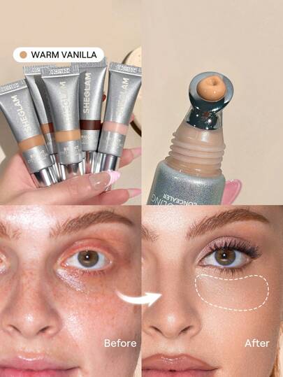 Anti-Cernes RafraîChissant Bright Eyes-Vanille Chaude Applicateur MéTallique RafraîChissant Anti-Cernes Liquide Mat Couverture Longue DuréE Correcteur De Couleur éClaircissant Anti-Cernes Ultra-Hydratant Et LéGer Anti-Cernes NoëL Hiver Marque Beauté Visage Maquillage CosméTique Pour Femmes Filles Parfait Pour Hiver IdéAl Pour Y2K ÉLéGant Mode Adapté Pour Anniversaire Xmas Cadeau FêTe PrêT Meilleure Couleur