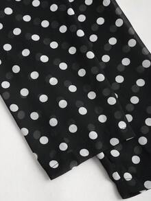 SHEIN Unity Đầm dài tay cổ chữ V họa tiết chấm bi thời trang thanh lịch cho nữ - Nhiều màu - Xem 6