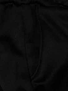 Manfinity Dauomo Men's Letter Print Long Sleeve Hoodie And Drawstring Waist Sweatpants Casual Suit , Fall Clothes - Multicolor - View 4