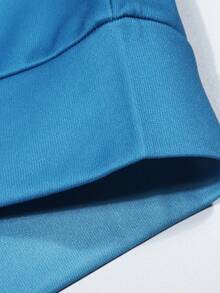 ROMWE MEN Prep 男士休闲渐变条纹字母印花连帽卫衣 - 彩色 - 查看 3