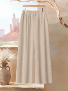 Rusticease 2pcs/Set Women's Geometric Pattern Loose Fit Round Neck Long Sleeve Top And Pants Set, Autumn Clothes,Fall Clothes For Women - Multicolor - View 3