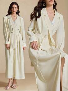 Briarwyn Robe à manches longues avec col asymétrique, vêtements d'automne, vêtements de rentrée scolaire, style "Old Money" pour femmes, tenues d'enseignante pour femmes, robes modestes pour femmes, tenue décontractée chic pour le travail