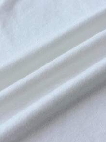 SHEIN Tween Girls White Knit Design Long Sleeve T-Shirt, Fashionable Versatile Casual All-Match Fall Winter - White - View 8