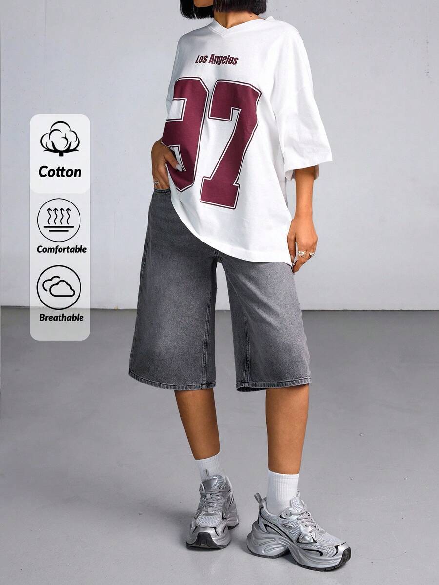 HIGH WAIST BERMUDA SHORT CASUAL STYLE Women Summer Clothing Woman S Summer Clothes Women Clothing Y2k Women Short Set - Grey - View 1