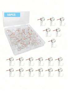 20/50 Count Push Pins, Thumb Tacks,Suitable For Cork Board,Wall Hanging, Bulletin Board, Christmas Decoration - Multicolor - View 27