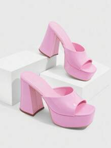 CUCCOO SZL Women's Fashion Waterproof Platform High Heel Sandals, Summer - Pink - View 5