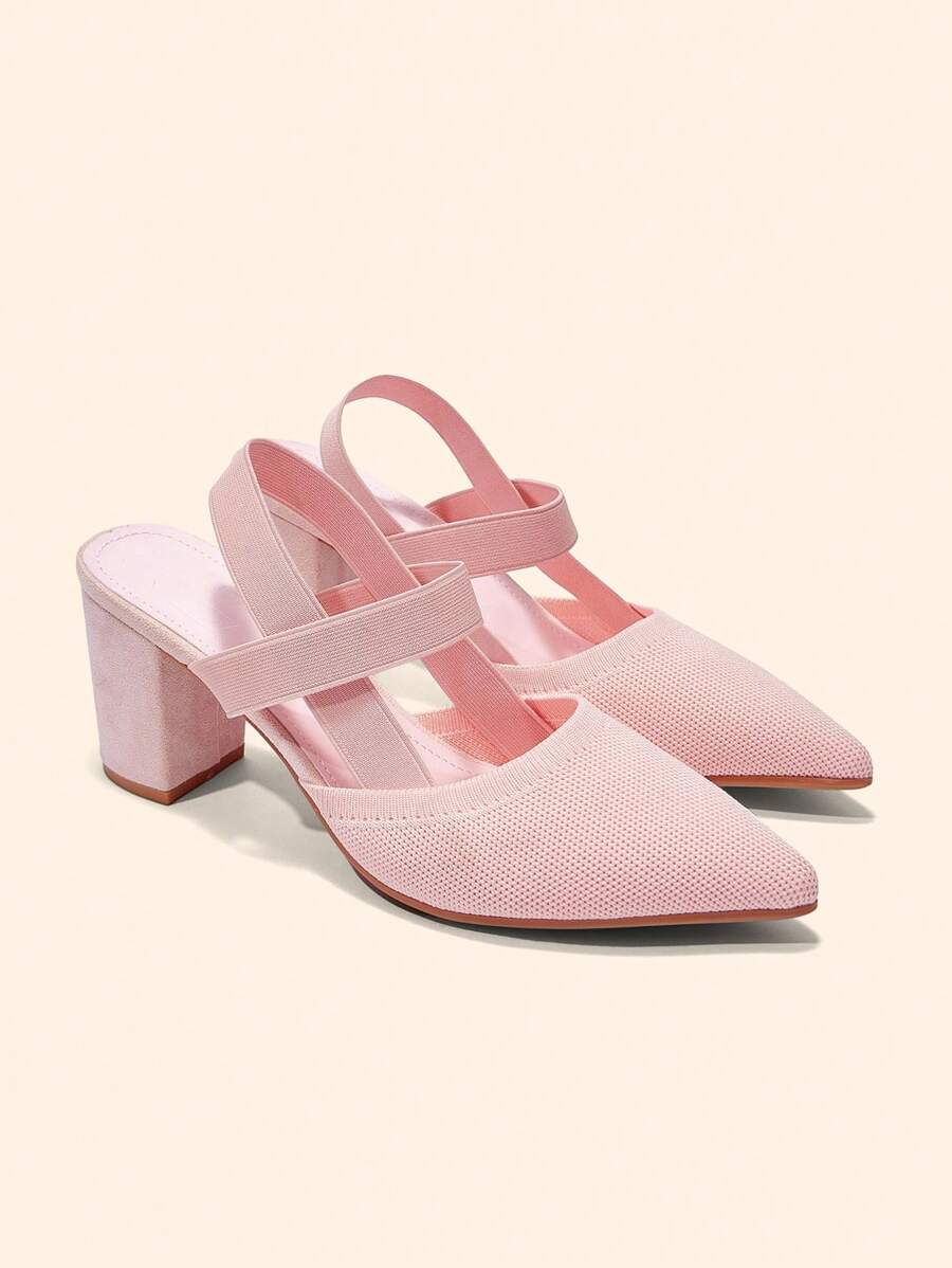 CUCCOO BASICS CUCCOO Summer Fashion Versatile Minimalist High Heel Pumps - Pink - View 1