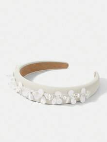 MOTF PREMIUM FAIXA DE CABEÇA COM FANTASIA DE PLANTAS - Branco - Ver 4