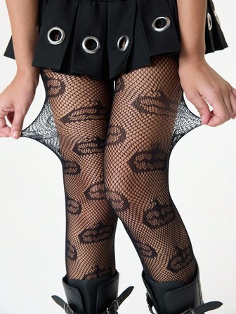 Grunge Punk 1 pieza Pantimedia / Mallas / Leggings de mujer de alta elasticidad