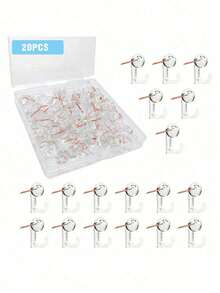 20/50 Count Push Pins, Thumb Tacks,Suitable For Cork Board,Wall Hanging, Bulletin Board, Christmas Decoration - Multicolor - View 20