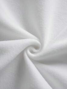Sudadera con capucha corta de unicolor informal - Blanco - Ver 4