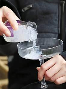 Madebyblanc 1PC/2PCS/4PCS Artisanal Hand-Blown Textured Glassware - 10oz Ribbed Martini Cocktail Glasses & Dessert Cups, Multi-Purpose Ice Cream Bowls For Home Bar, Party, Wedding & Restaurant Supplies