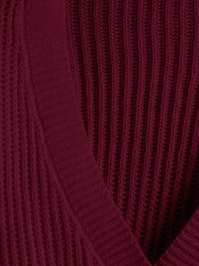 White Lantern Sleeve Button Front Rib Knit Cardigan