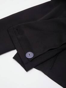 Heiryn Women's Elegant Double-Breasted Suit & Dress Set In Fall/Winter - Black - View 8