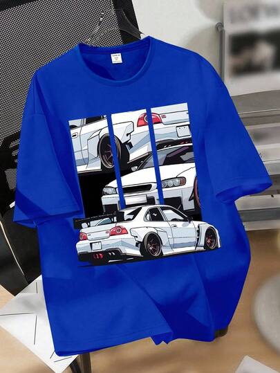 SHEIN 青少年男孩休闲简约圆领短袖 T 恤，适合夏季