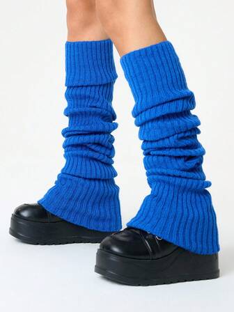 Grunge Punk 1 Paio di calze lunghe da donna a righe verticali colorate, in maglia, da 90 cm, adatte per tutte le stagioni