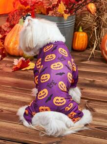 PETSIN 万圣节紫色南瓜和蝙蝠宠物 - 紫色 - 查看 2