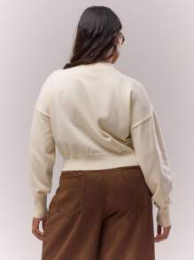 MUSERA Plus Size Button Up Fitted Waist Cardigan Cute Elegant Classy Casual For Women Curve Butterscotch Evening Party Elegant - Yellow - View 2