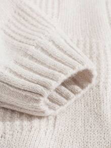 EURMUSE Men Rib Knit Turtle Neck FW Fashion Regular Sweater - Beige - View 5