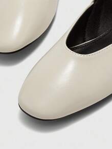 CUCCOO BIZCHIC Giày bệt thường ngày thiết kế khóa đơn giản dành cho nữ - Màu be - Xem 9